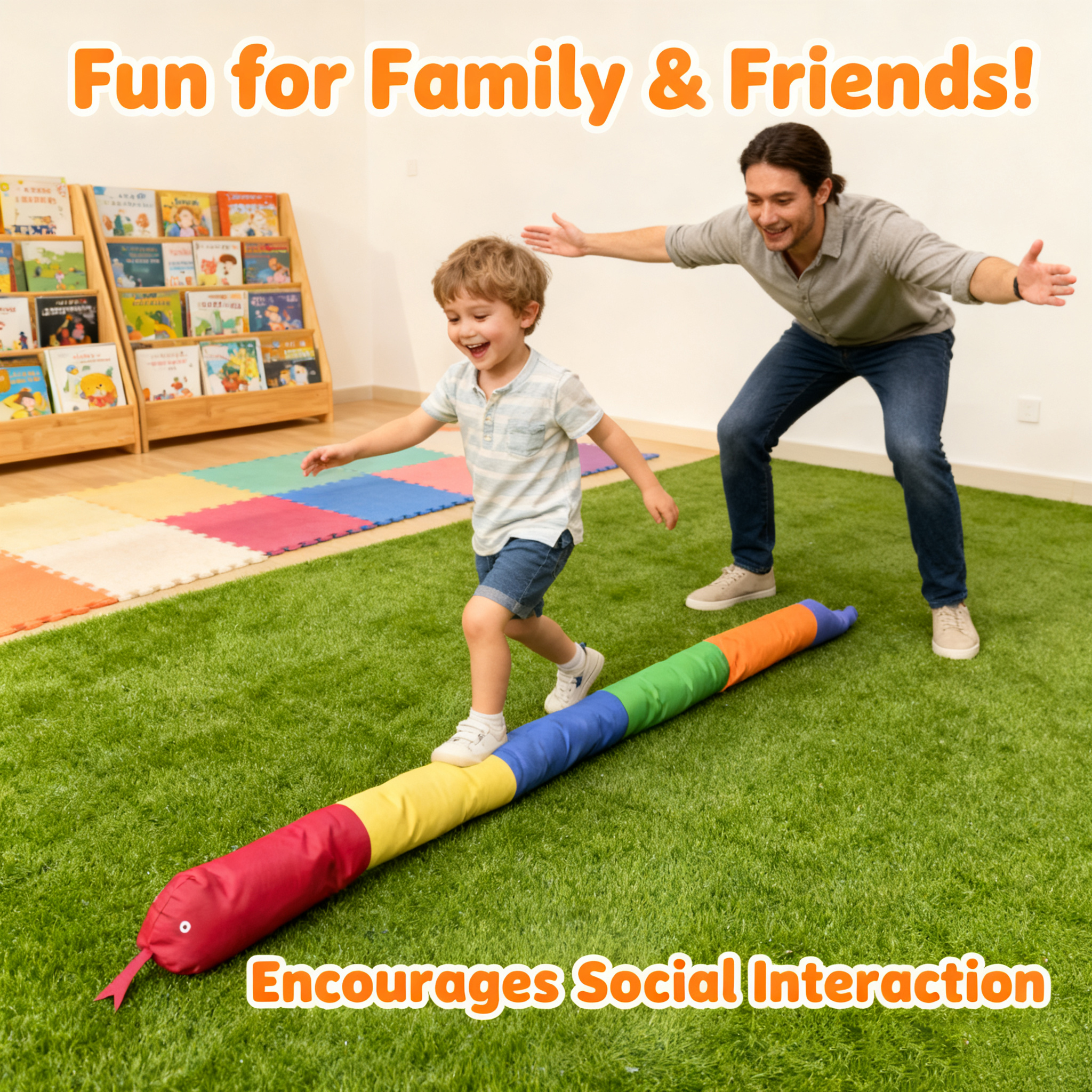 Kids Outdoor Balance Beam - Kids Balance Beam Toy Soft Caterpillar