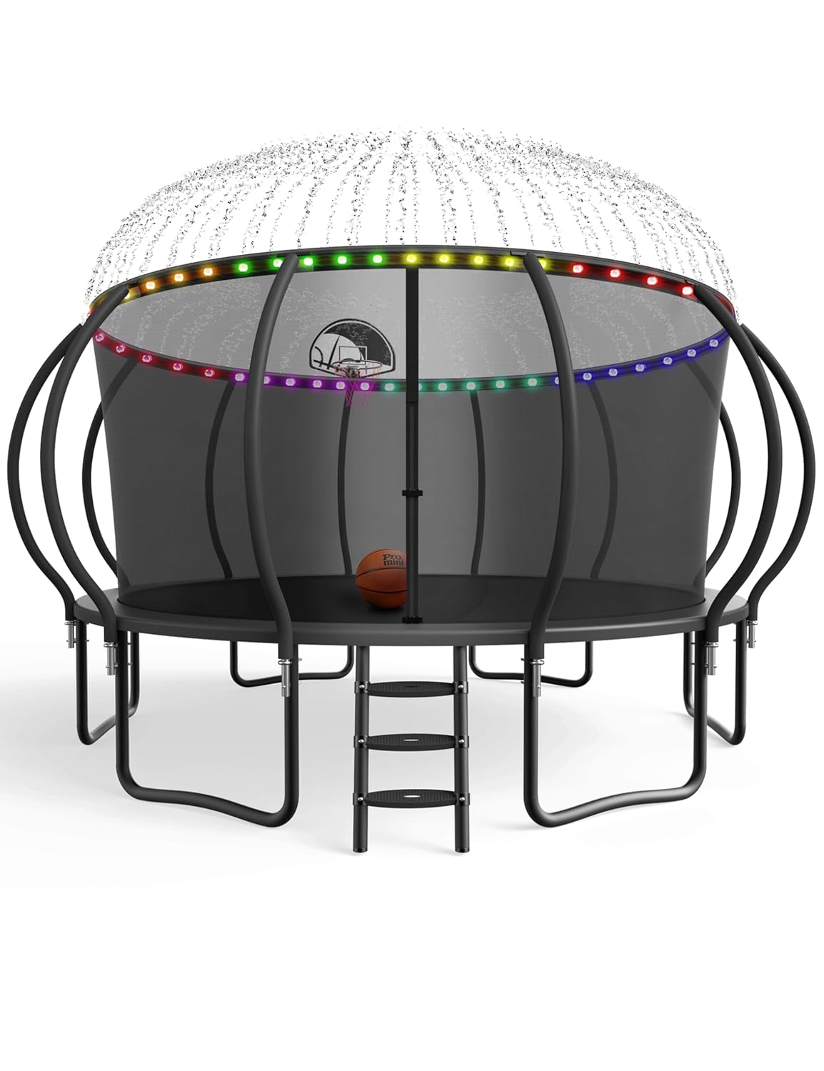 Kids Outdoor Set - Large Outdoor Trampoline with Basketball Hoop