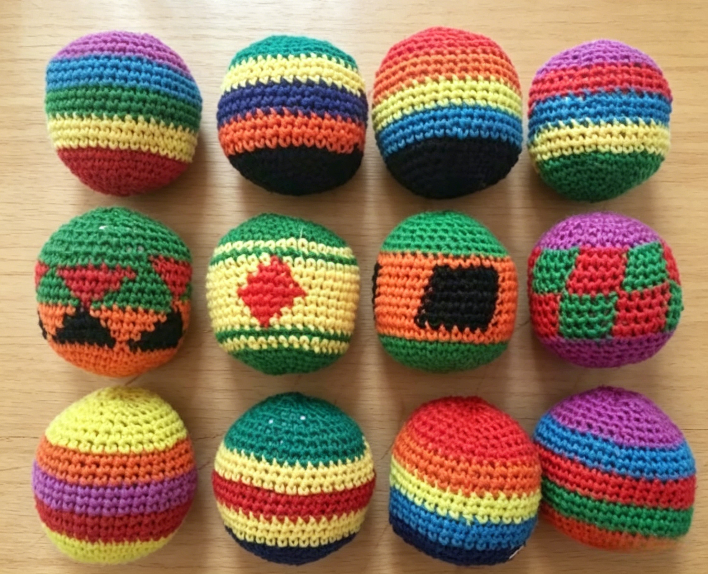 Outdoor Toys For Kids - Soft Handmade Sacks for Footbag Juggling