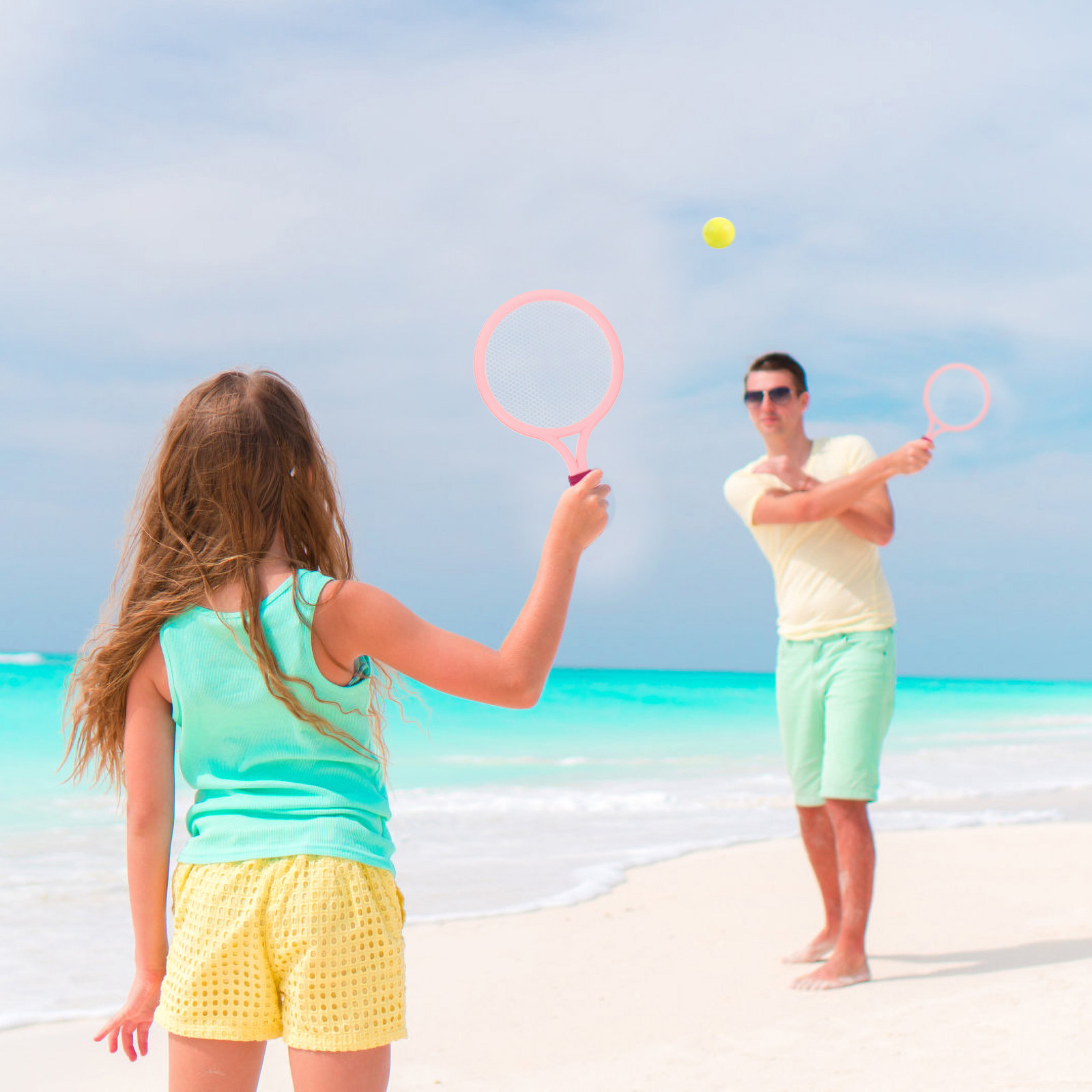Kids Outdoor Lawn Equipment - Portable Kids Badminton Racket Set Ergonomic