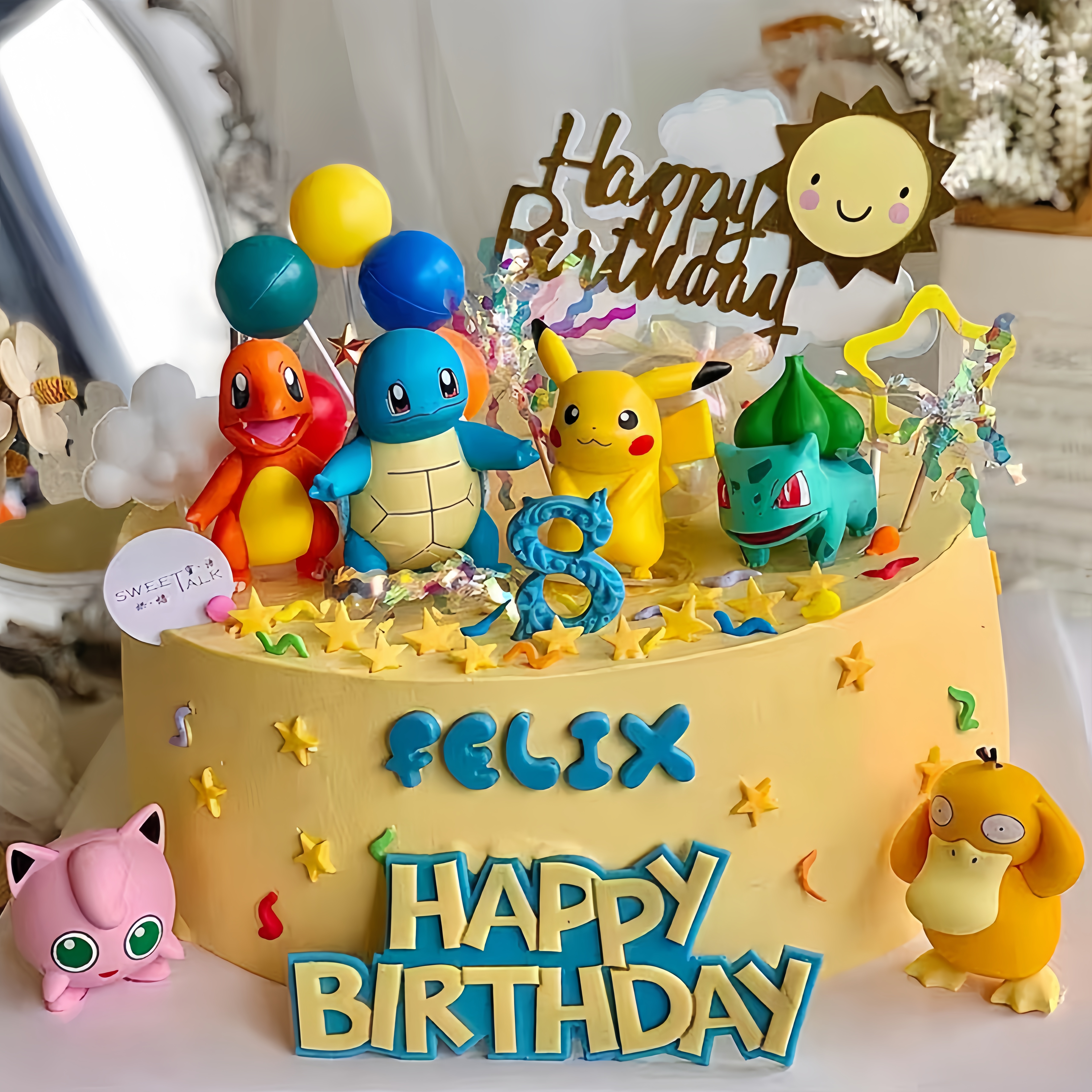 Kids Outdoor Merry Go Round - 6Pcs/set Pokemon Monster Cake Topper Anime