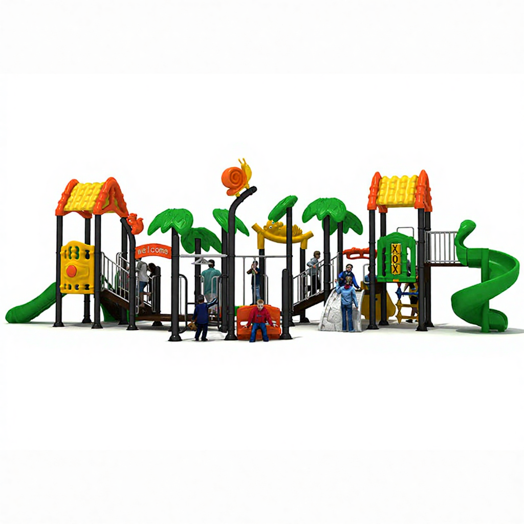 Kids Outdoor Area - High-Level Outdoor Playground Facilities Kids Slide