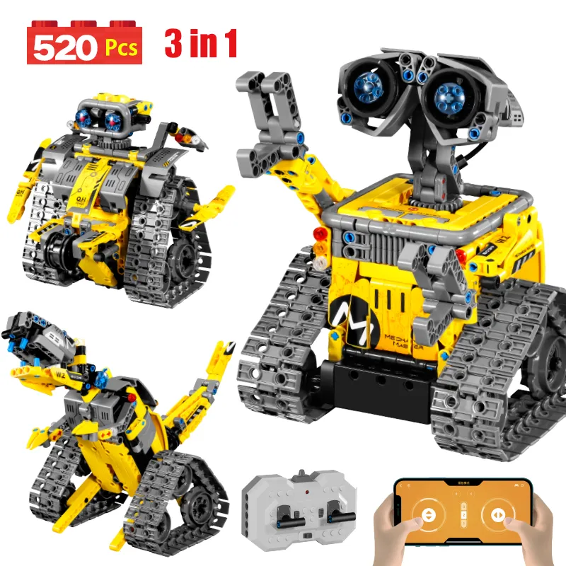 Kids Outdoor Excavator - 520pcs 3 in 1 City Technical