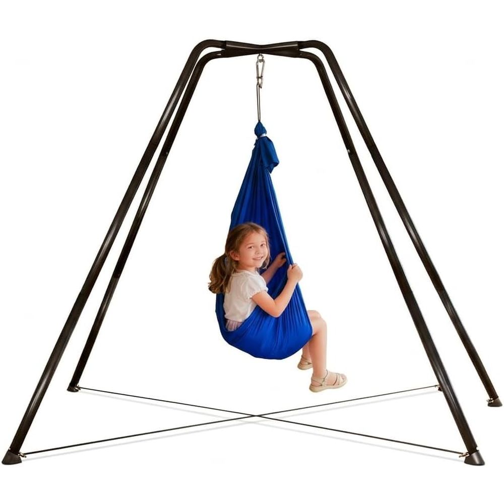 Kids Outdoor Hammock - Indoor-Outdoor Metal Hammock Swing Set for
