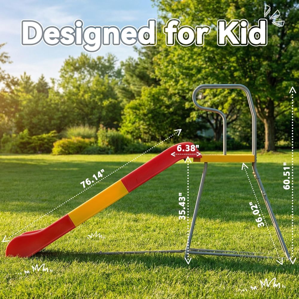 Outdoor Slide or Kids, 6.4T Ba - Kids Outdoor Lawn Equipment recension och pris