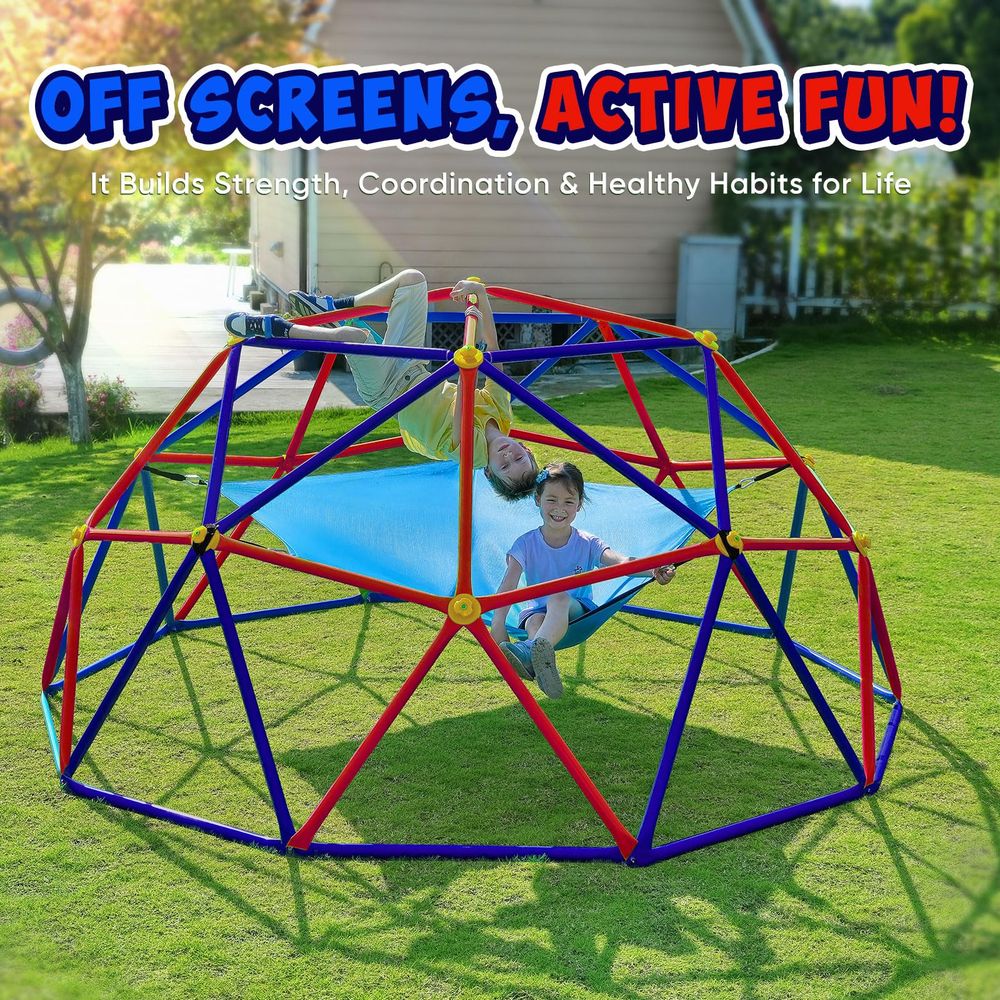 10FT Climbing Dome with Hammoc - Kids Outdoor Dome Climber recension och pris