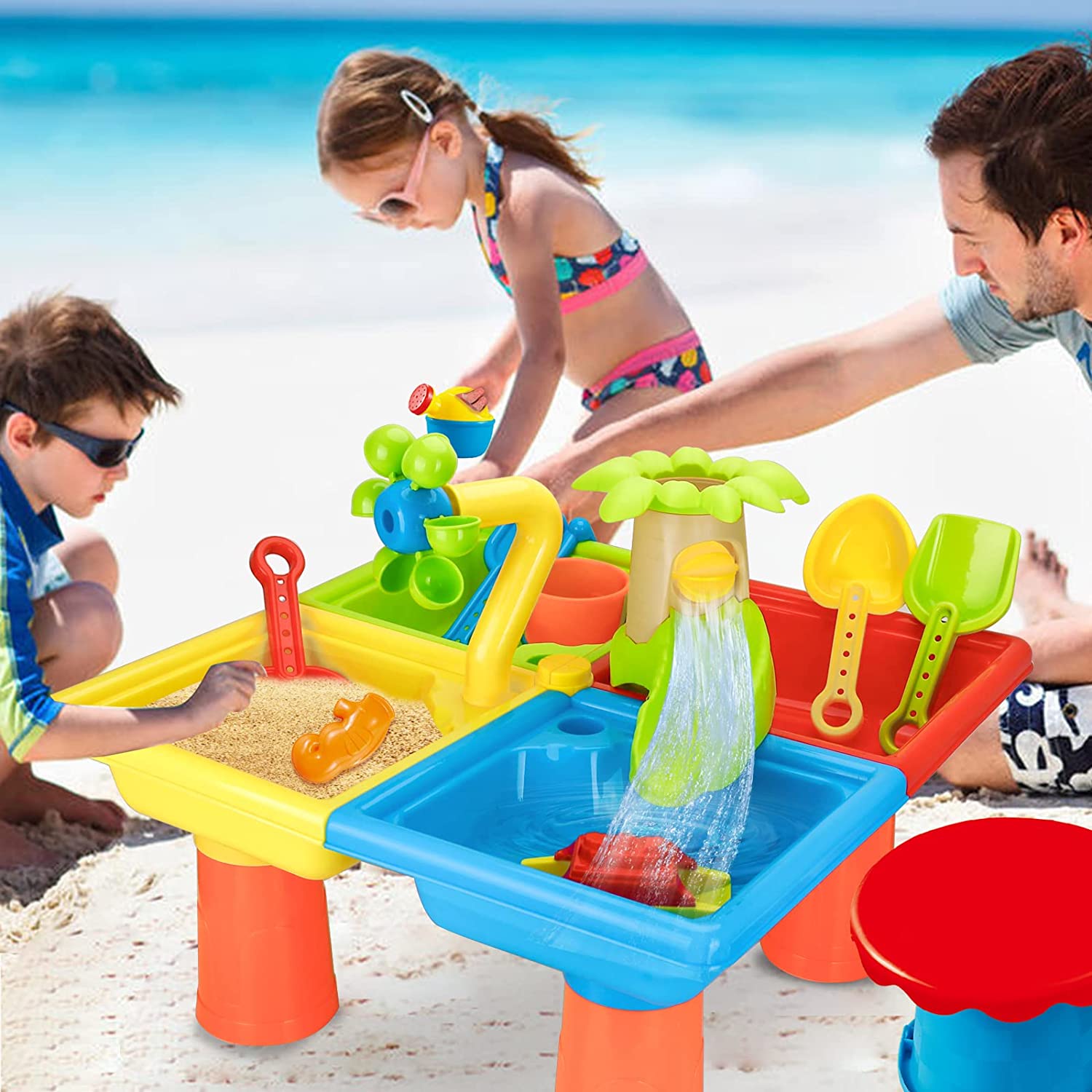 Beach Table Sand Play Toys Chi - Kids Outdoor Outfit recension och pris