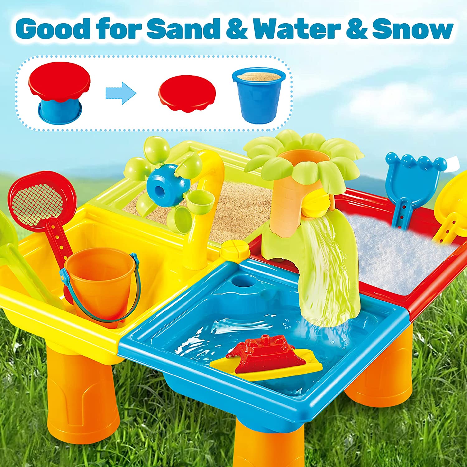 Beach Table Sand Play Toys Chi - Kids Outdoor Outfit recension och pris