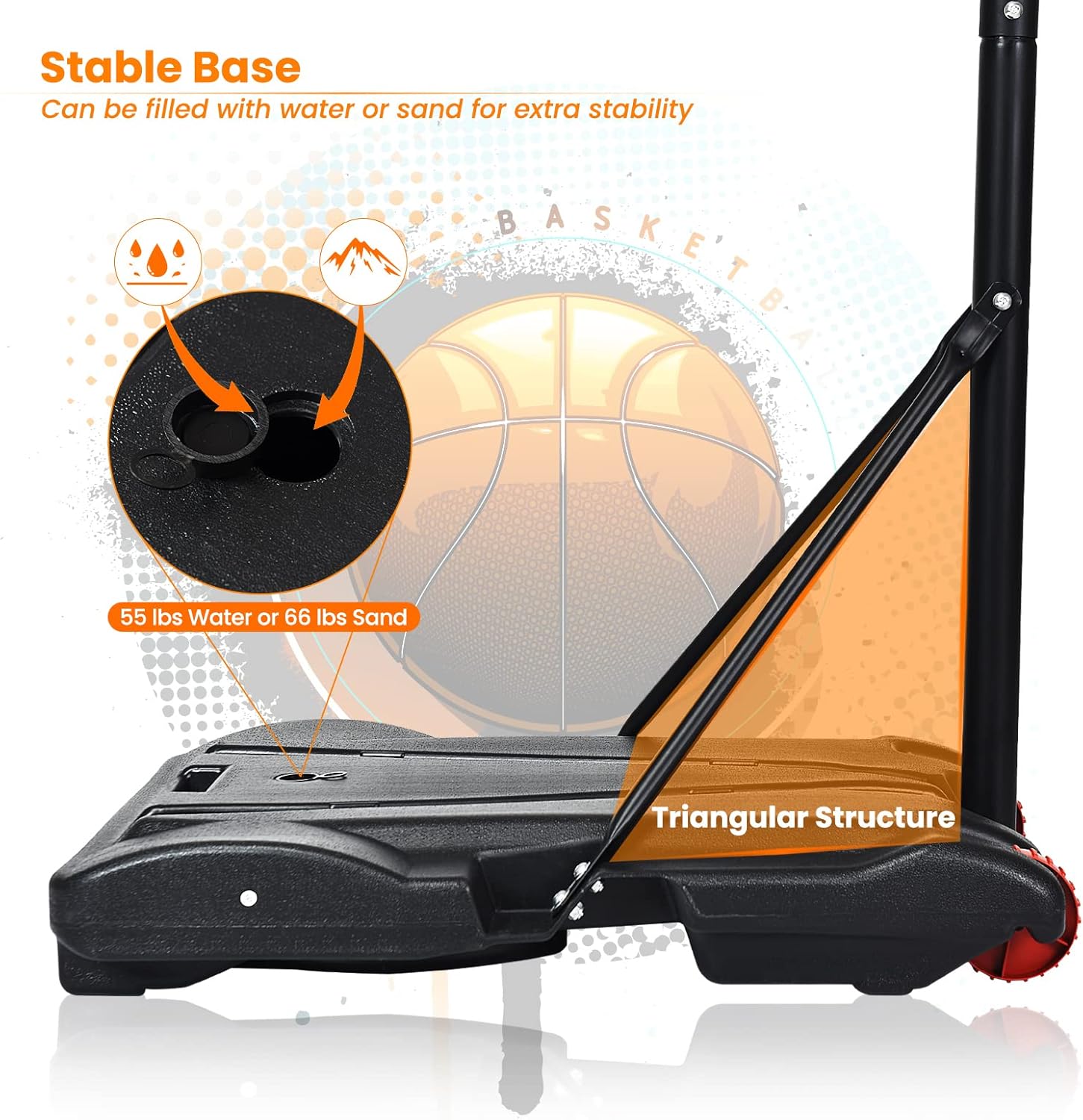 Portable Basketball Hoop with  - Kids Outdoor Basketball Hoop recension och pris