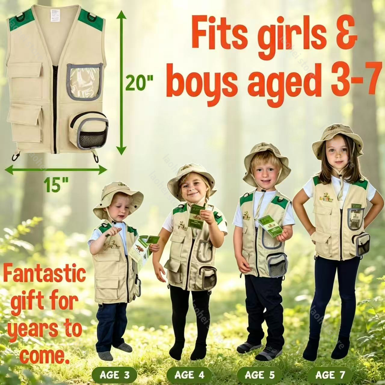 Kids Explorer Vest and Hat Cos - Kids Outdoor Play recension och pris