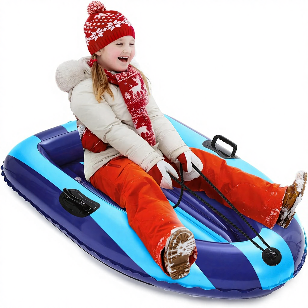 QPAU Inflatable PVC Snow Sled  - Outdoor Toys For Kids recension och pris