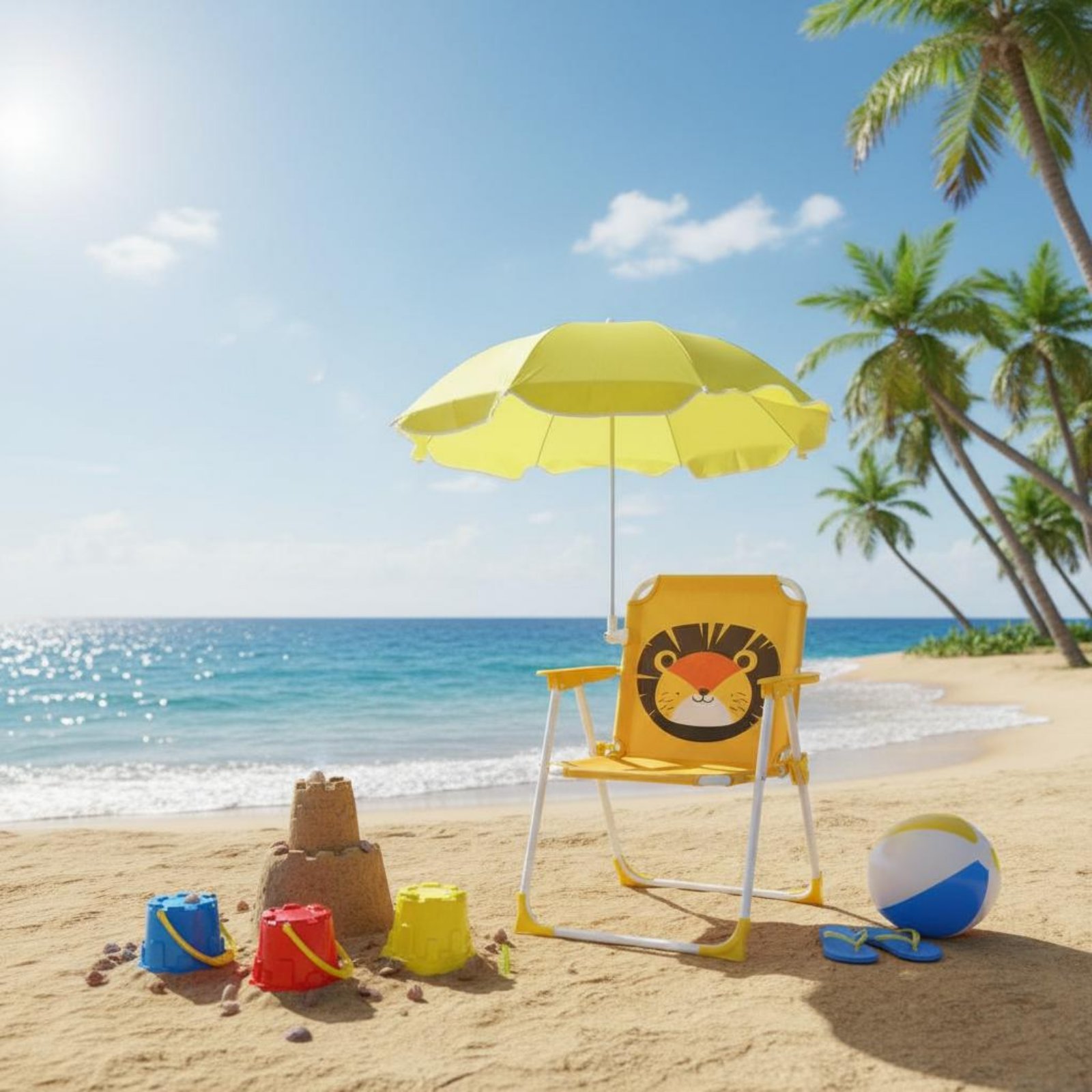 Children's Portable Chair with - Kids Outdoor Lounge Chair With Umbrella recension och pris