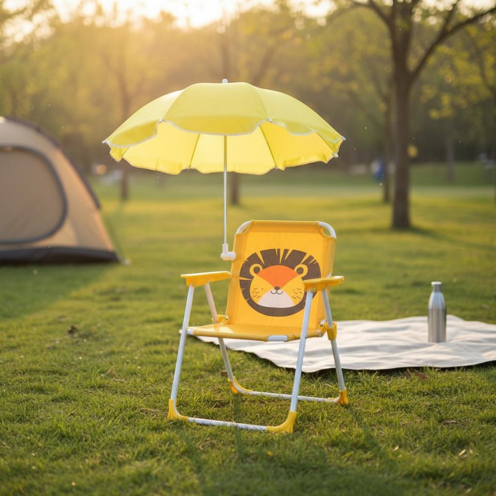 Children's Portable Chair with - Kids Outdoor Lounge Chair With Umbrella recension och pris