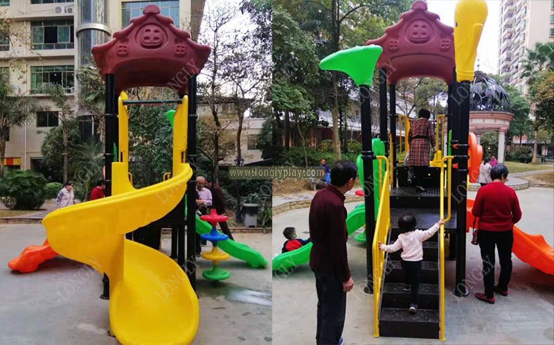Outdoor Playground Plastic Sli - Kids Outdoor Area recension och pris