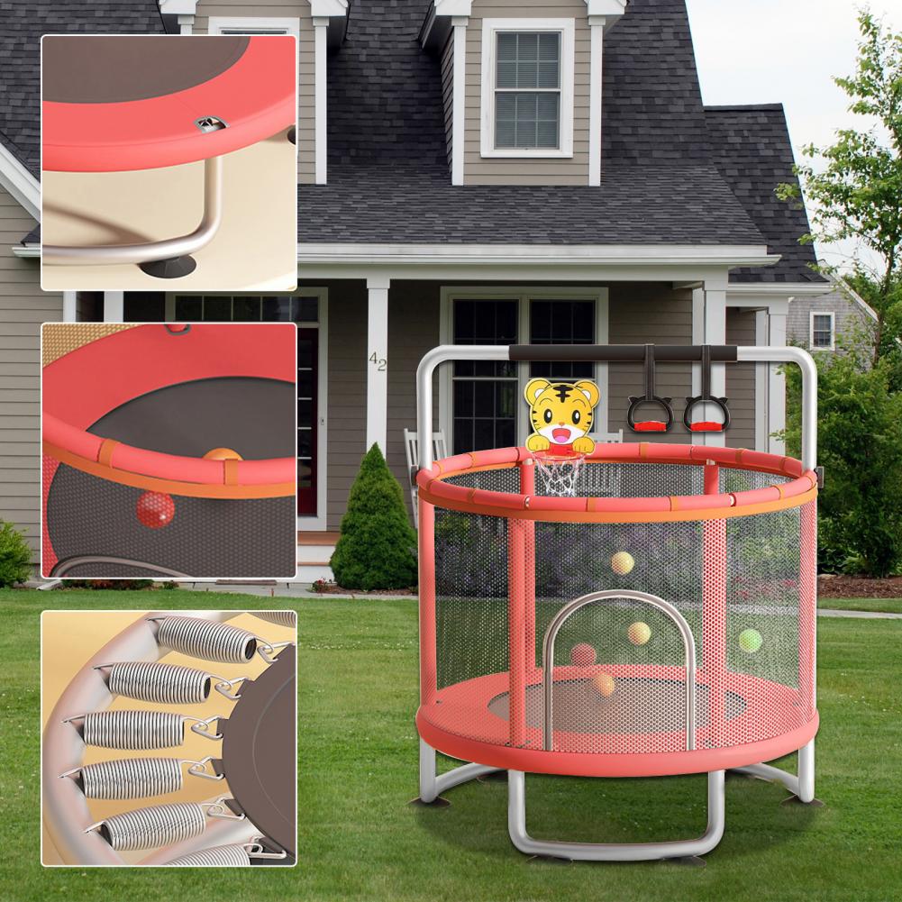 Kids Trampoline, Adjustable Ba - Kids Outdoor Basketball Hoop recension och pris