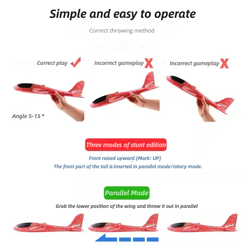 48cm Large Foam Airplane Child - Outdoor Toys For Kids recension och pris