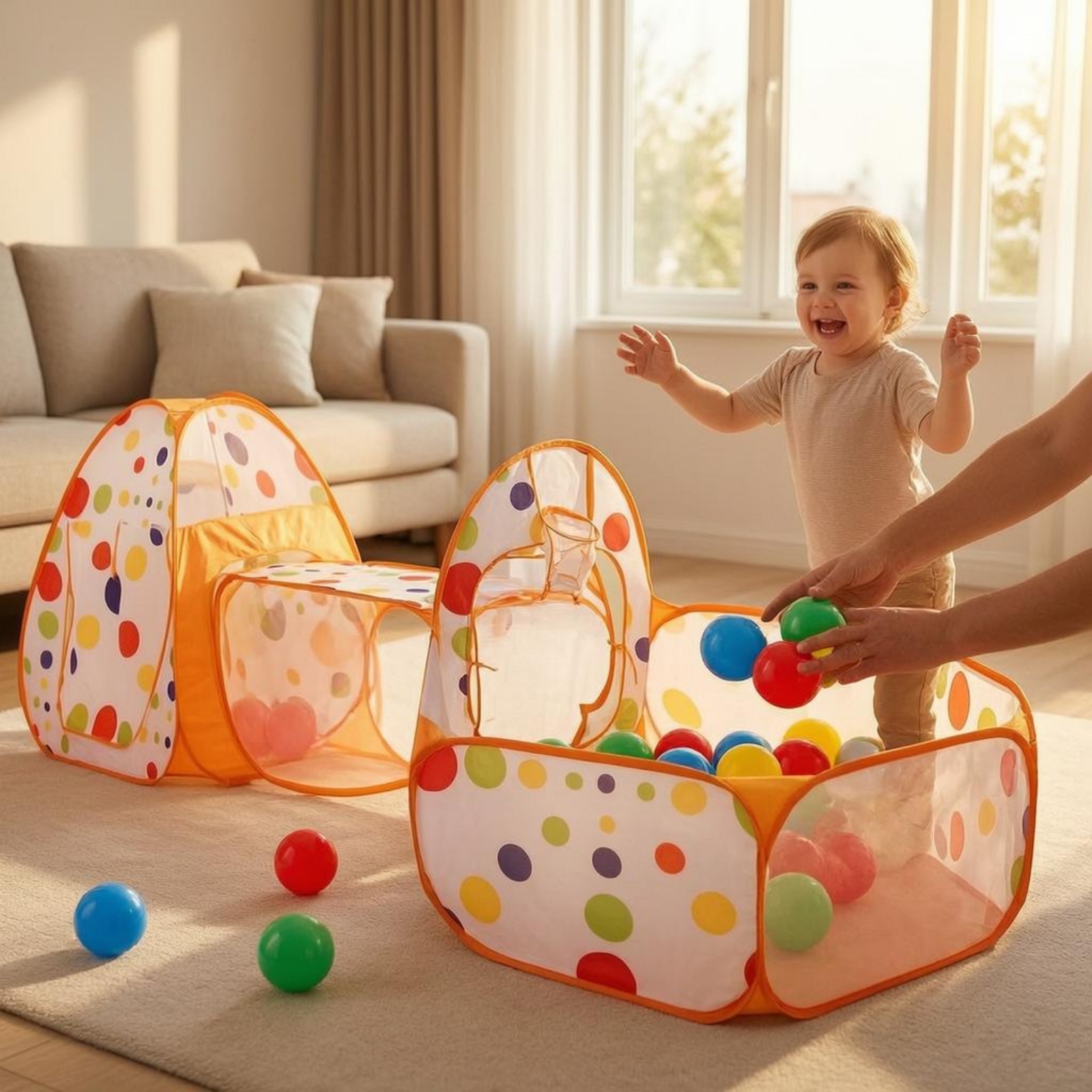 3 Pieces 3 in 1 Play Tent Set  - Kids Outdoor Play recension och pris