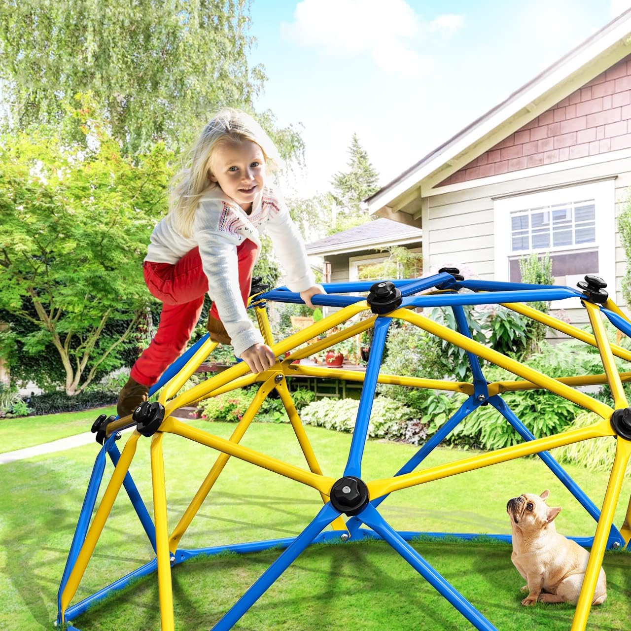 Climbing Dome, Upgraded 6FT Ge - Kids Outdoor Dome Climber recension och pris