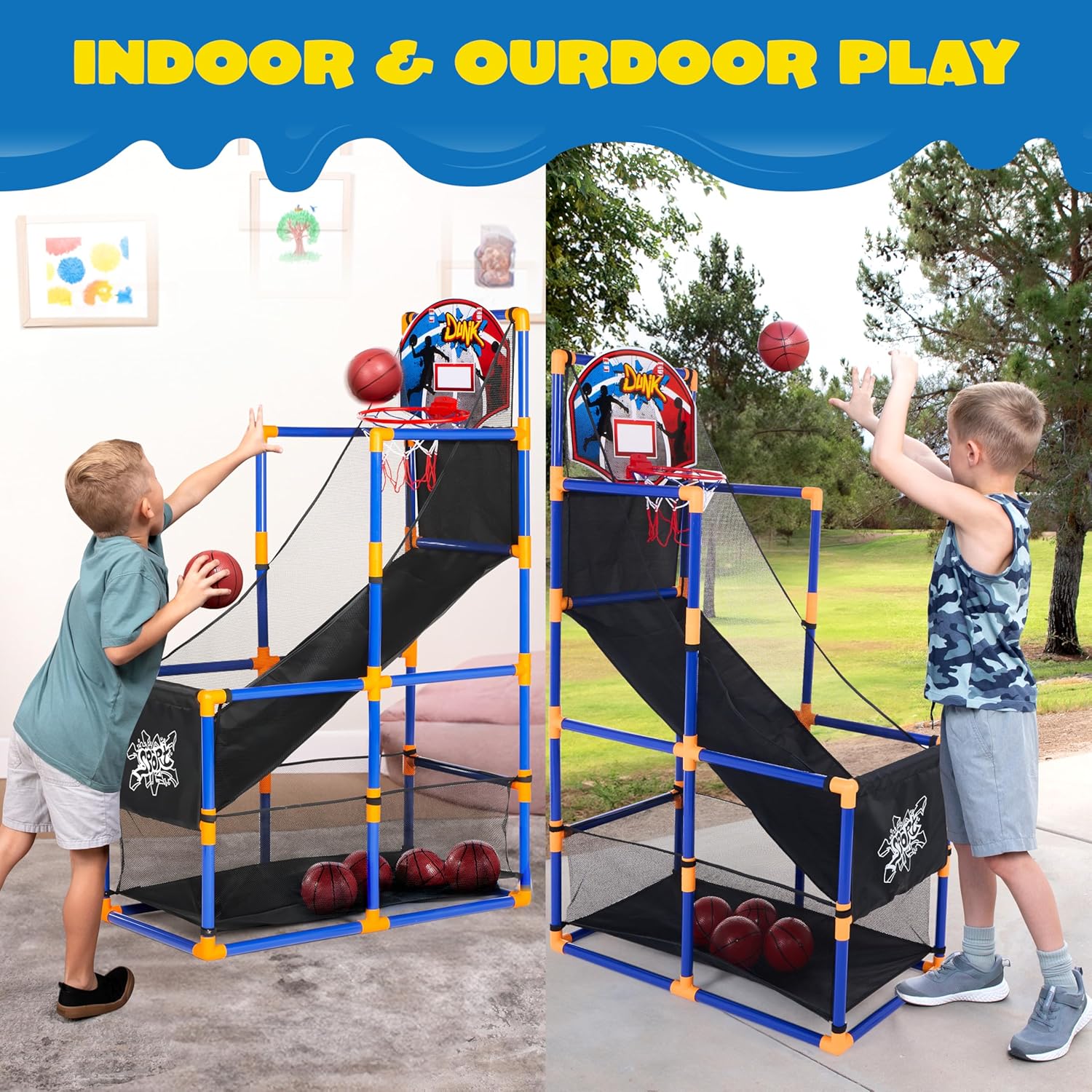 Arcade Basketball Game Set wit - Kids Outdoor Basketball Hoop recension och pris