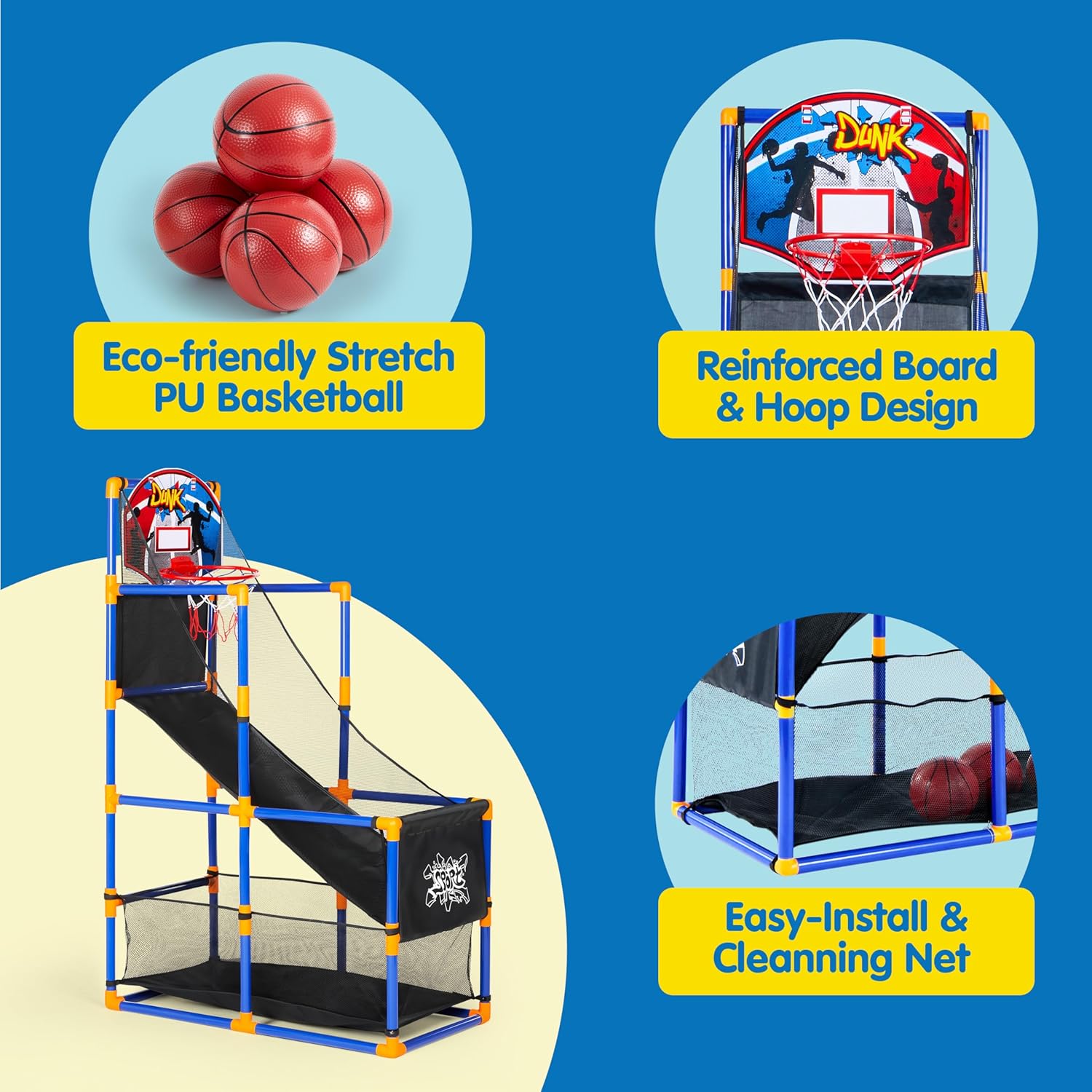 Arcade Basketball Game Set wit - Kids Outdoor Basketball Hoop recension och pris