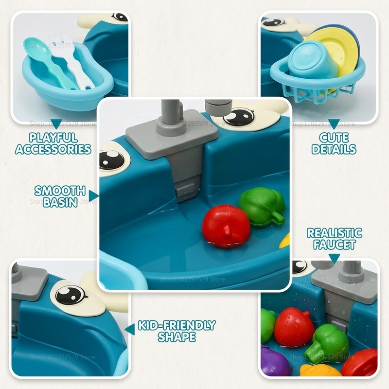 Children Play Kitchen Set with - Kids Outdoor Toys B&Q recension och pris