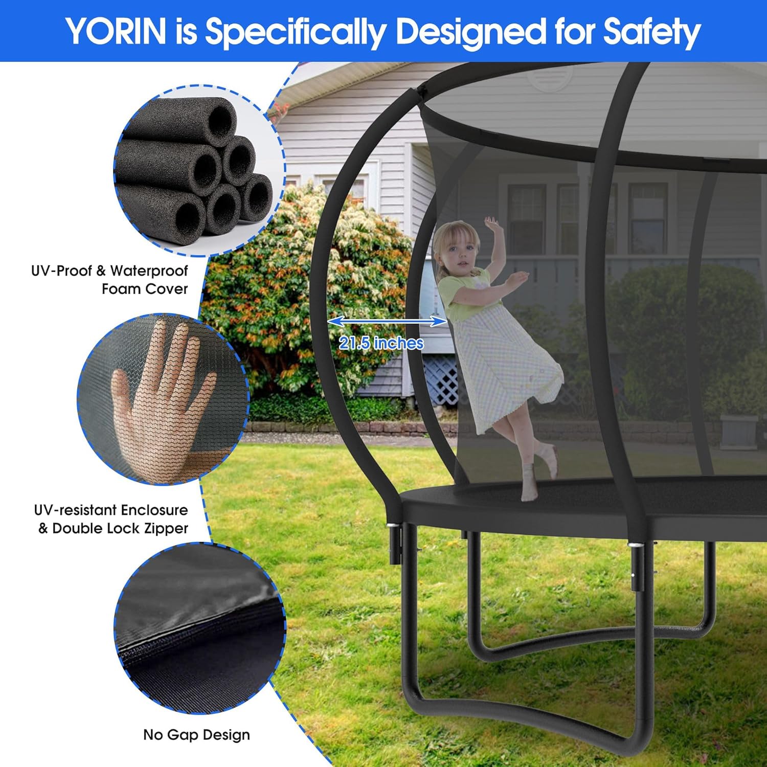 Large Outdoor Trampoline with  - Kids Outdoor Set recension och pris
