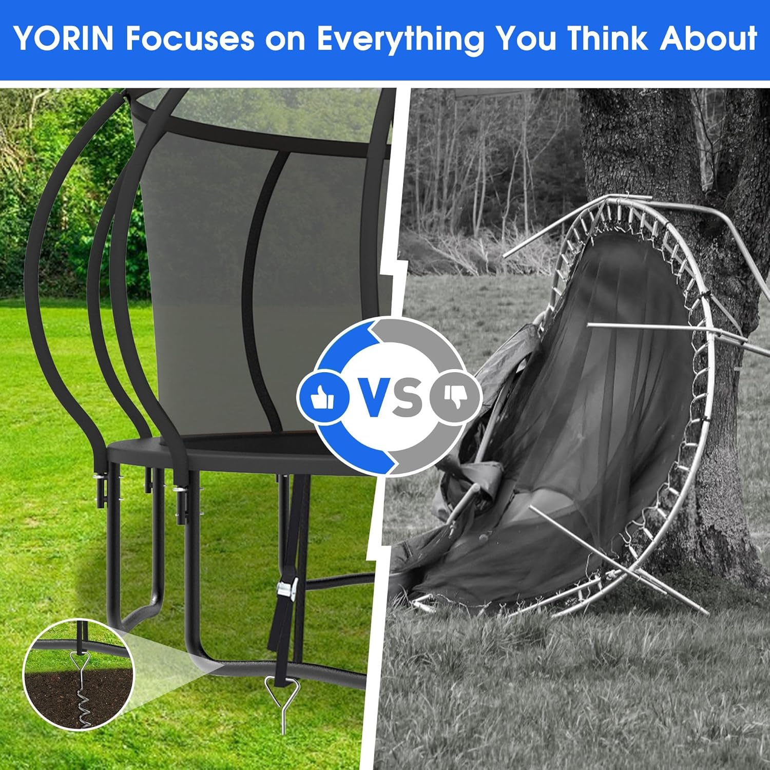 Large Outdoor Trampoline with  - Kids Outdoor Set recension och pris