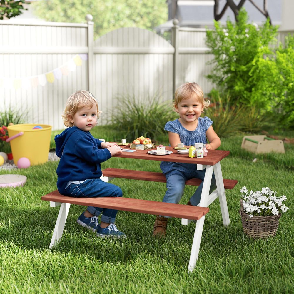 Kids Picnic Table Set, Wooden  - Kids Outdoor Toys B&Q recension och pris