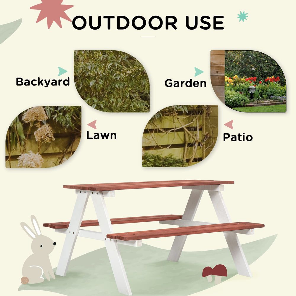 Kids Picnic Table Set, Wooden  - Kids Outdoor Toys B&Q recension och pris
