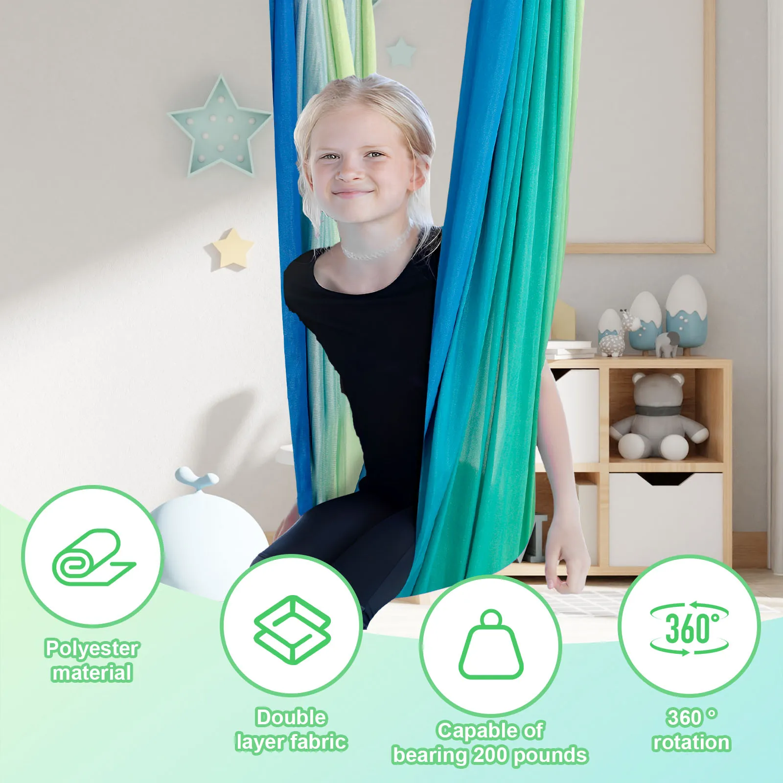 Sensory Swings Double Layer Ki - Kids Outdoor Hammock Chair recension och pris