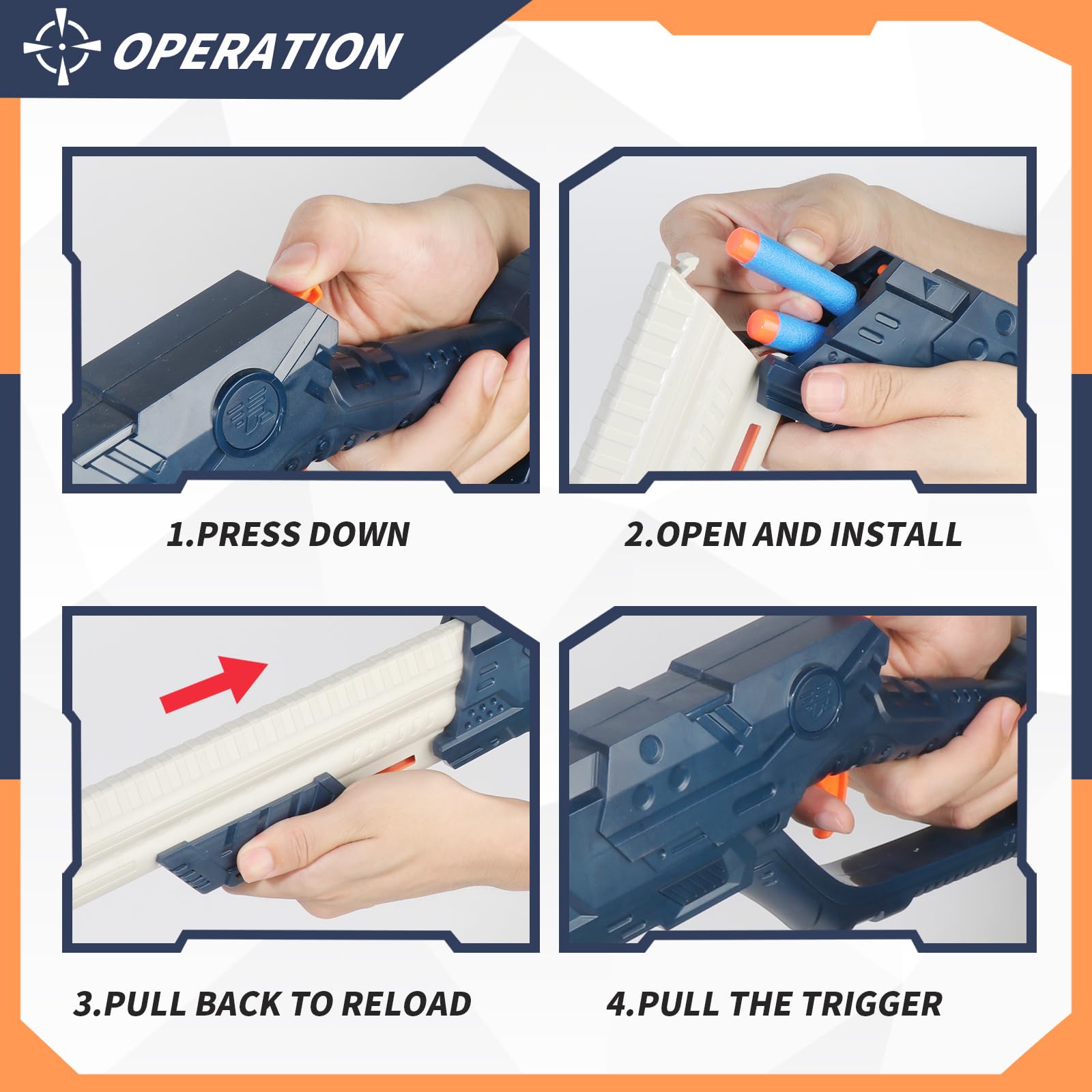 Soft Bullet  Toy Foam Blasters - Kids Outdoor Xmas Gifts recension och pris