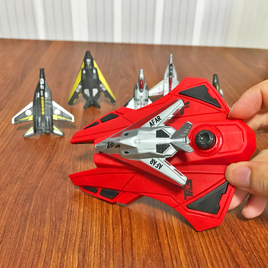 6pcs Fighter Plane Red Launche - Kids Outdoor Play recension och pris