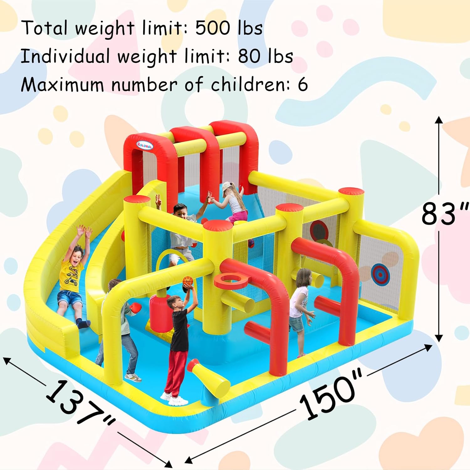 Kids Inflatable Water Slide Bo - Kids Outdoor Basketball Hoop recension och pris