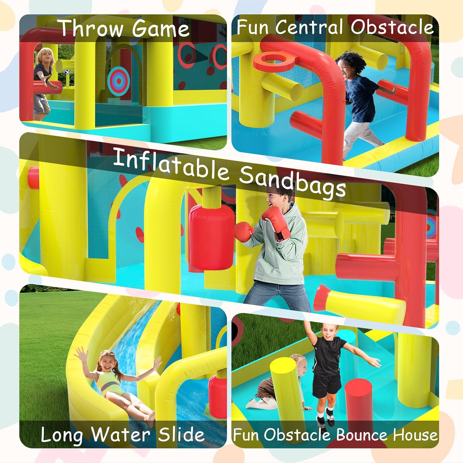Kids Inflatable Water Slide Bo - Kids Outdoor Basketball Hoop recension och pris
