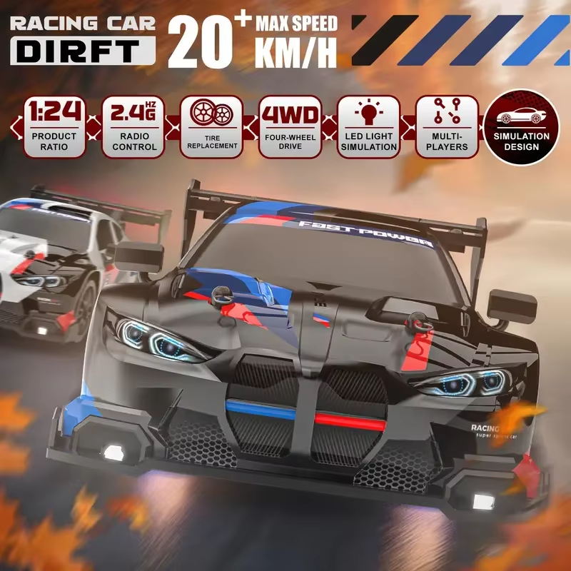 New 4WD 1:24 Scale RC Drift Ca - Outdoor Kids In An Indoor World recension och pris