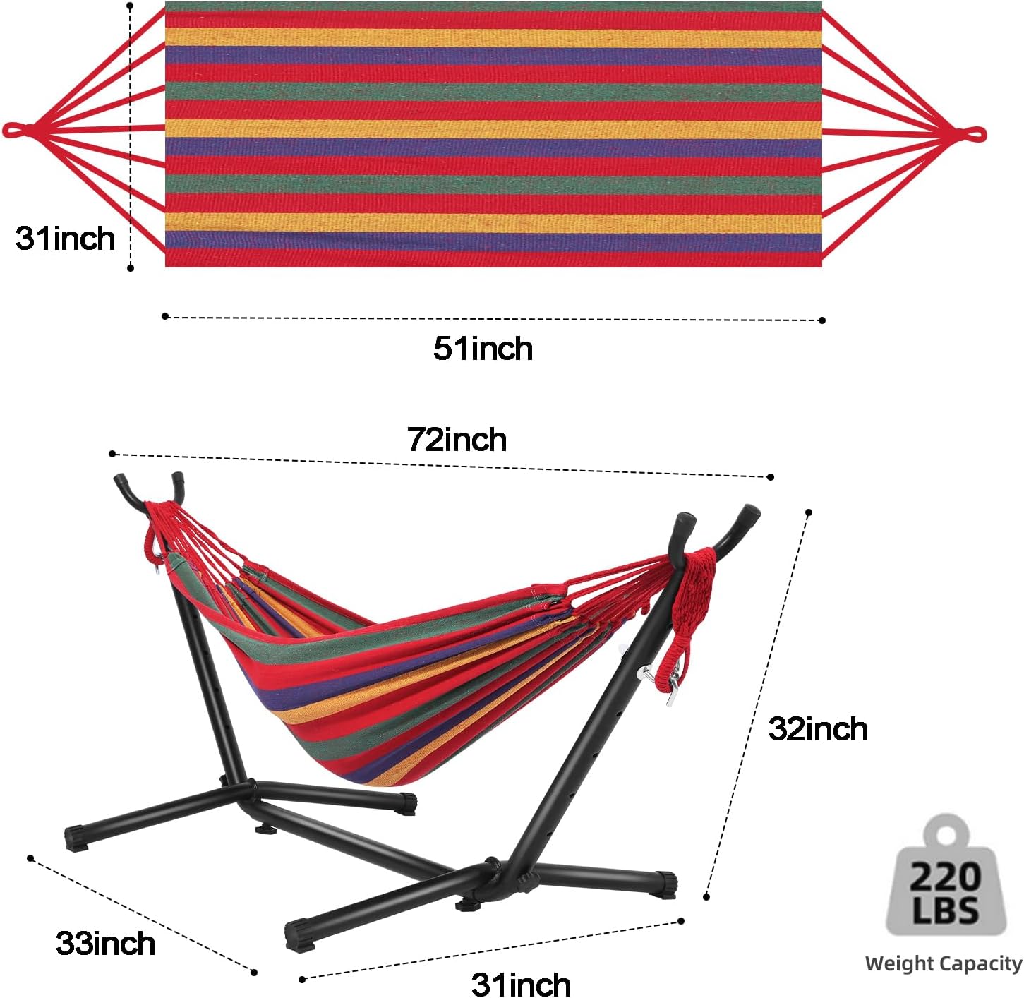 Kids Hammock with Stand, 220 l - Kids Outdoor Hammock recension och pris