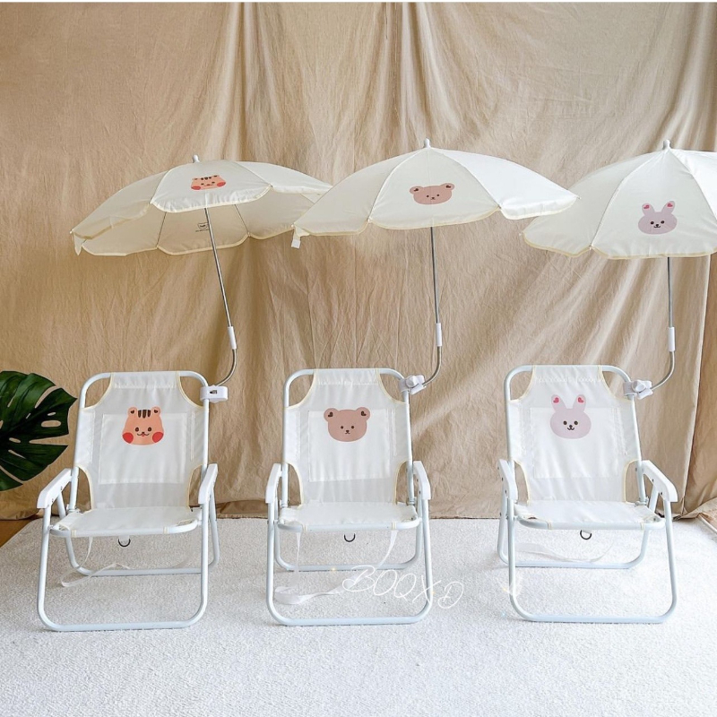 Teddy Bear Pattern Kids Lounge - Kids Outdoor Lounge Chair With Umbrella recension och pris