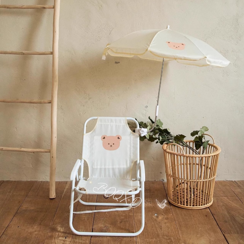 Teddy Bear Pattern Kids Lounge - Kids Outdoor Lounge Chair With Umbrella recension och pris
