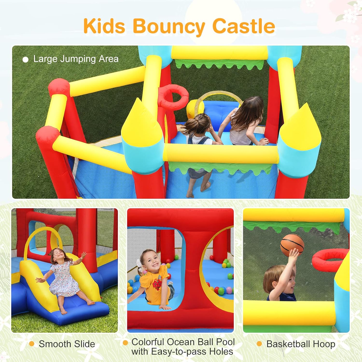 Inflatable Bounce Castle for K - Kids Outdoor Area recension och pris