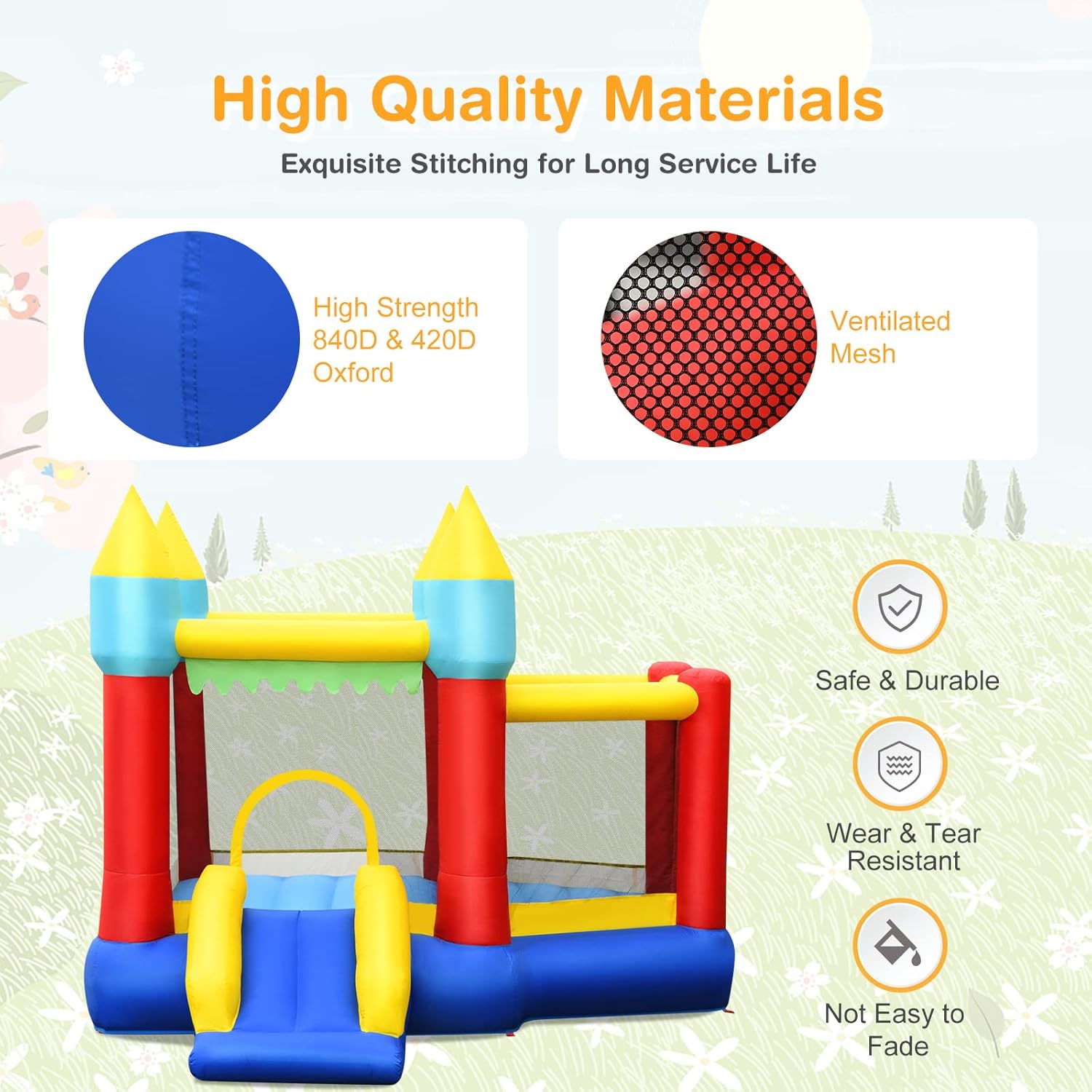 Inflatable Bounce Castle for K - Kids Outdoor Area recension och pris