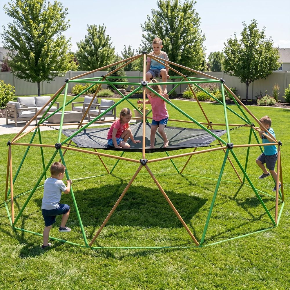13FT Climbing Dome with Hammoc - Kids Outdoor Dome Climber recension och pris