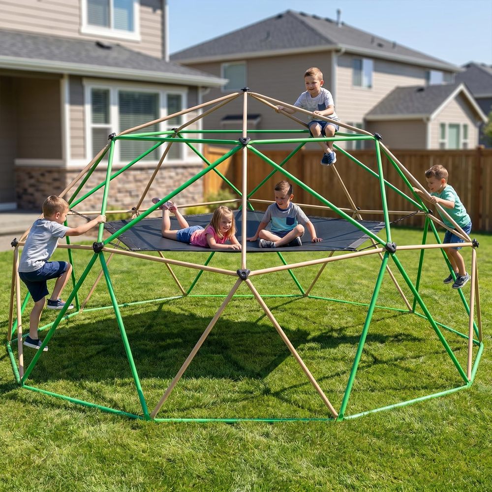 13FT Climbing Dome with Hammoc - Kids Outdoor Dome Climber recension och pris