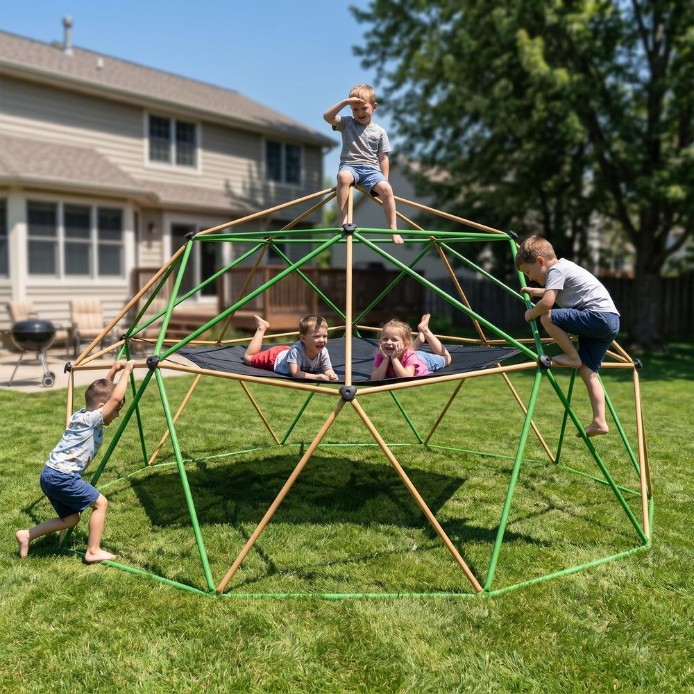 13FT Climbing Dome with Hammoc - Kids Outdoor Dome Climber recension och pris