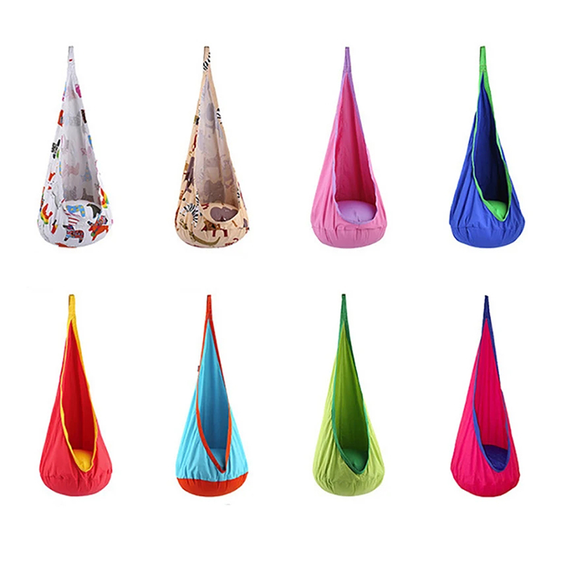 Kids Pod Swing Seat Cotton Can - Kids Outdoor Hammock Chair recension och pris