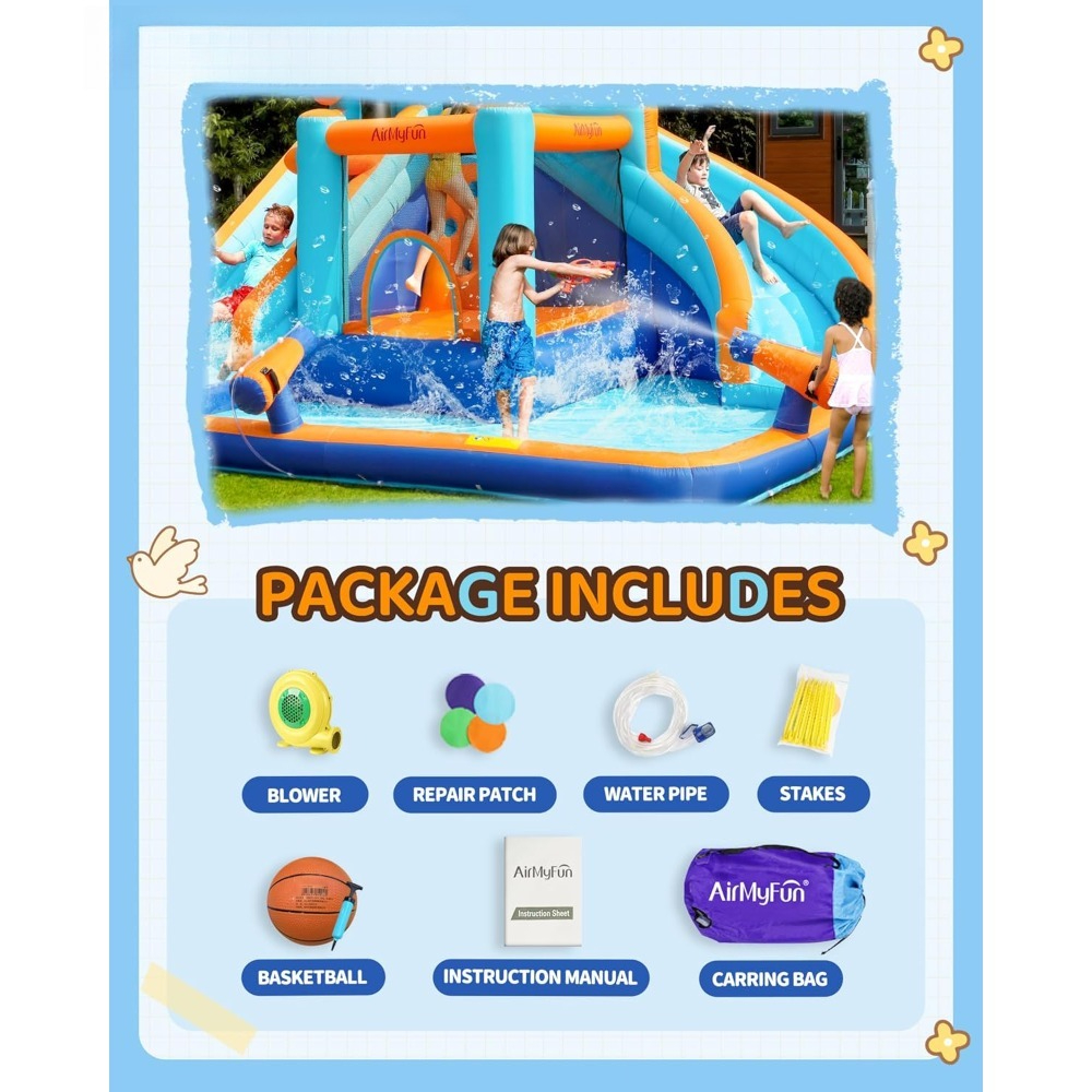 Large Water Slide Bounce House - Kids Outdoor Play recension och pris