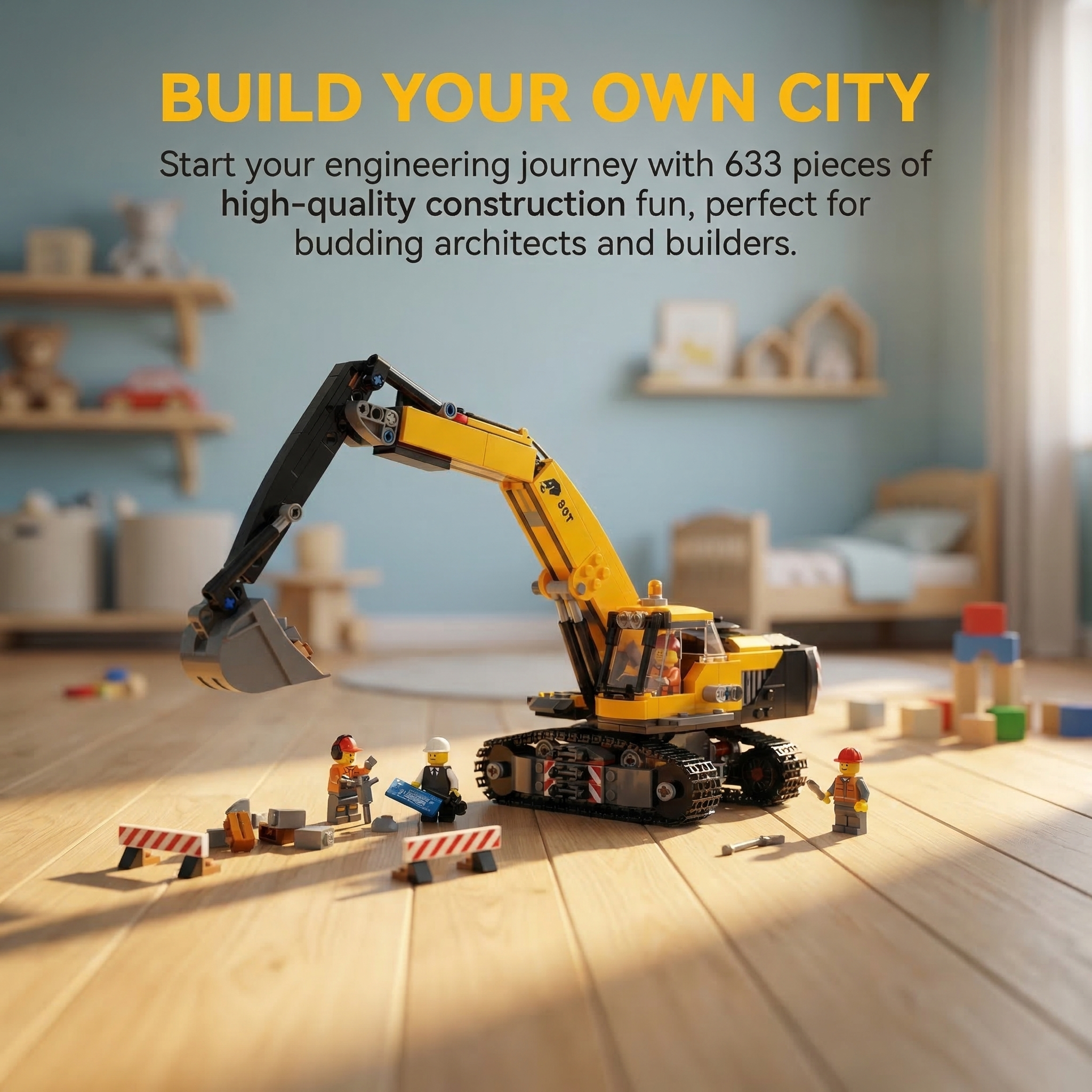 City Yellow Construction Excav - Kids Outdoor Excavator recension och pris