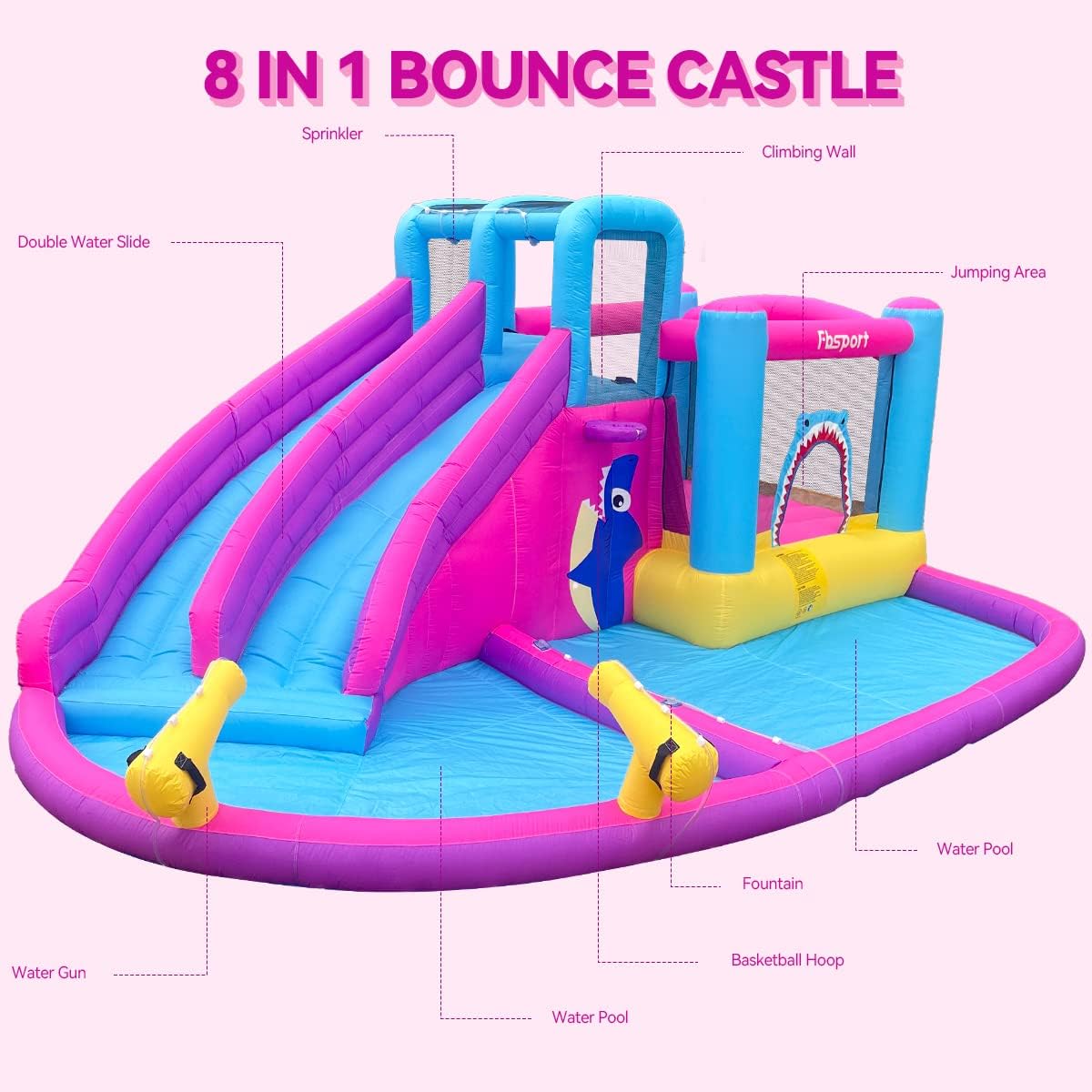 Twin Water Slides Inflatable B - Kids Outdoor Climbing recension och pris